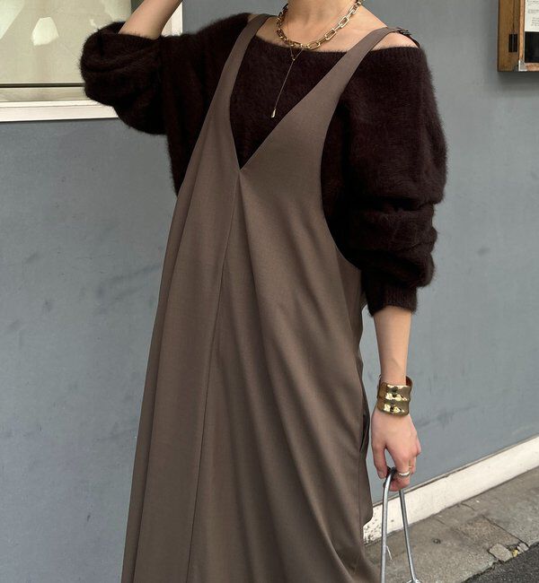  「【新色追加/前後2WAYで着られる】深Vワンピース」|ワンピース|