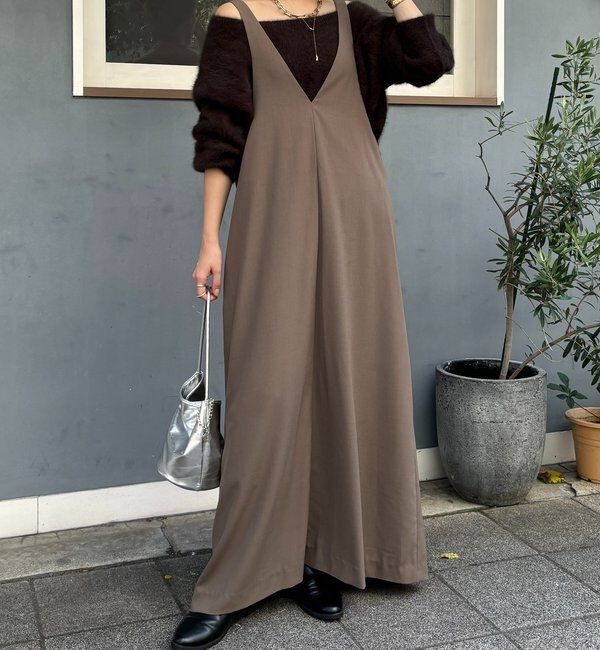  「【新色追加/前後2WAYで着られる】深Vワンピース」|ワンピース|