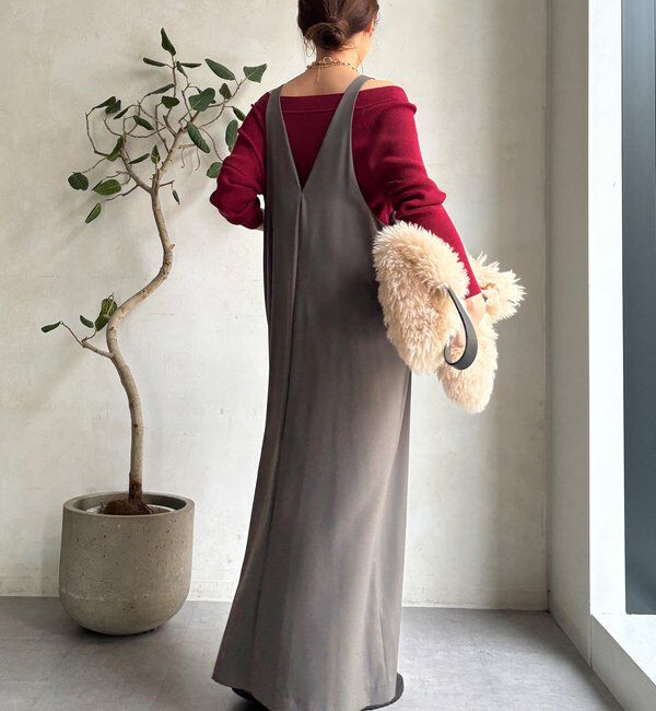  「【新色追加/前後2WAYで着られる】深Vワンピース」|ワンピース|