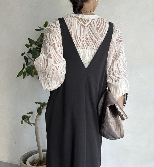  「【新色追加/前後2WAYで着られる】深Vワンピース」|ワンピース|