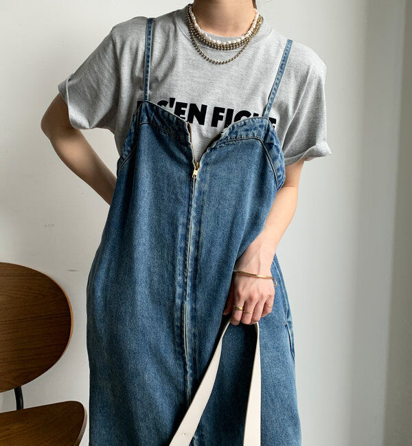  「【新色追加】JES'EN FICHEフロッキーロゴTEE」|Tシャツ・カットソー|グレー