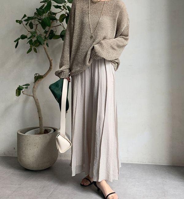  「シアーパネルプリーツスカート」|スカート|