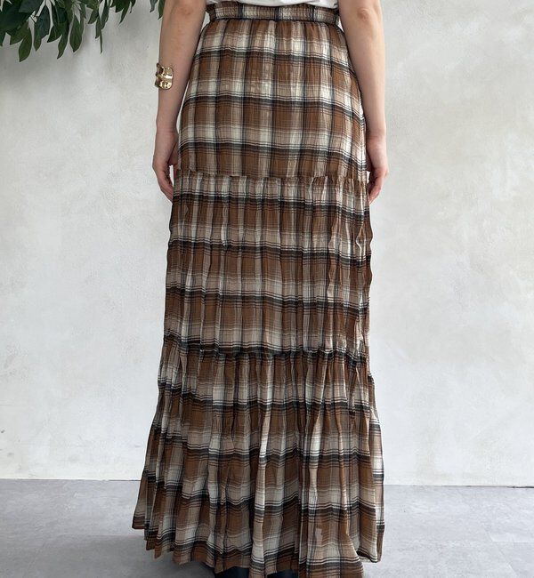  「チェックワッシャースカート」|スカート|