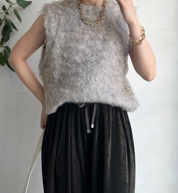  「【REI企画カラーあり】【前後2WAY】シャギーニットベスト」|ニット・セーター|