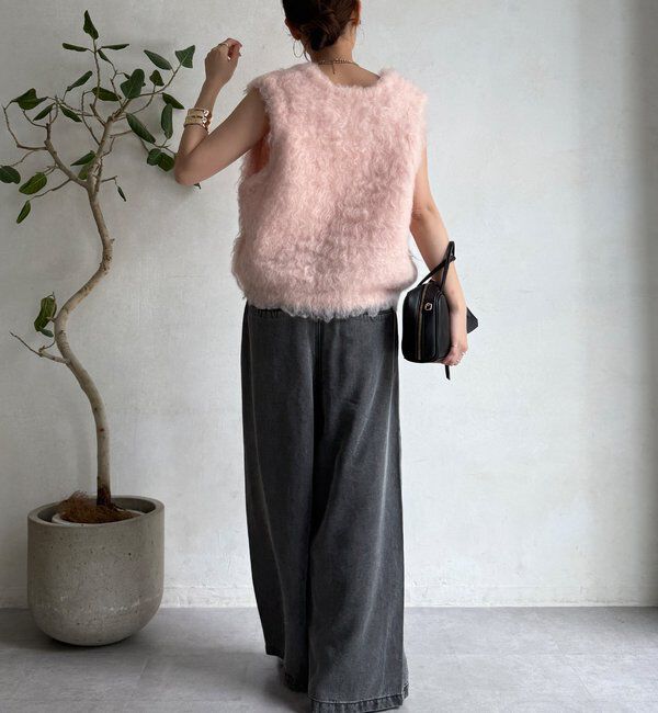  「【REI企画カラーあり】【前後2WAY】シャギーニットベスト」|ニット・セーター|