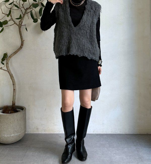  「【REI企画カラーあり】【前後2WAY】シャギーニットベスト」|ニット・セーター|