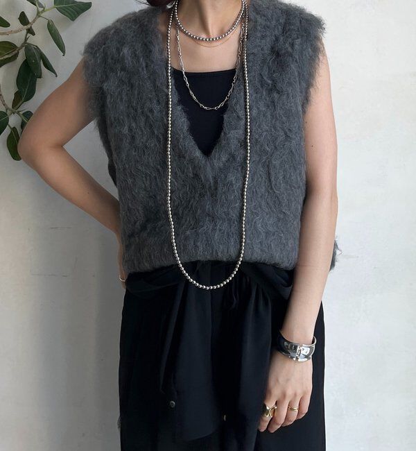  「【REI企画カラーあり】【前後2WAY】シャギーニットベスト」|ニット・セーター|