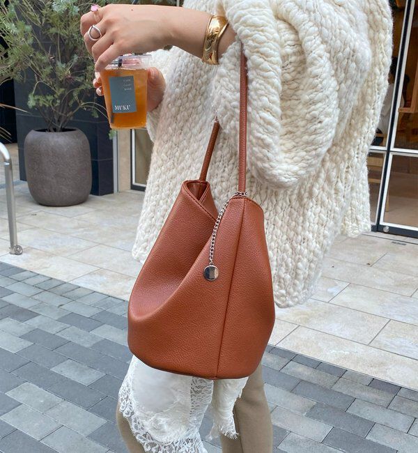  「【インフルエンサー SAKURA企画】バケツ型ショルダーバッグ」|トートバッグ|ブラウン