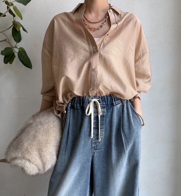  「襟付シアースピンドルブラウス」|シャツ・ブラウス|