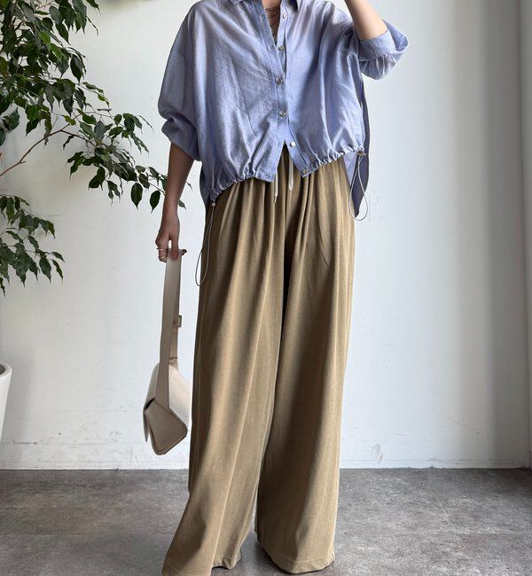  「襟付シアースピンドルブラウス」|シャツ・ブラウス|