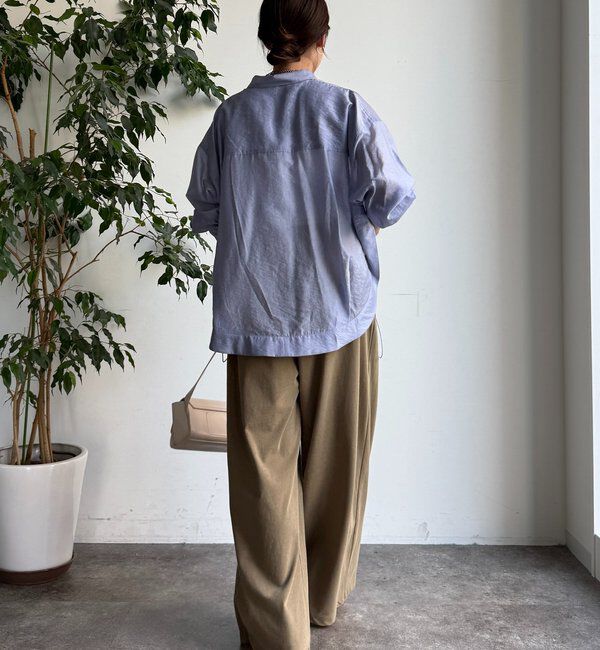  「襟付シアースピンドルブラウス」|シャツ・ブラウス|