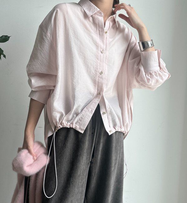  「襟付シアースピンドルブラウス」|シャツ・ブラウス|