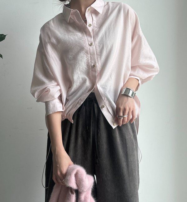  「襟付シアースピンドルブラウス」|シャツ・ブラウス|