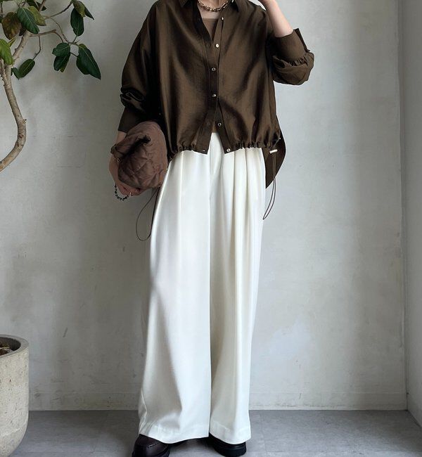  「襟付シアースピンドルブラウス」|シャツ・ブラウス|