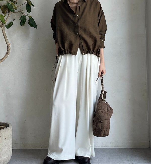  「襟付シアースピンドルブラウス」|シャツ・ブラウス|