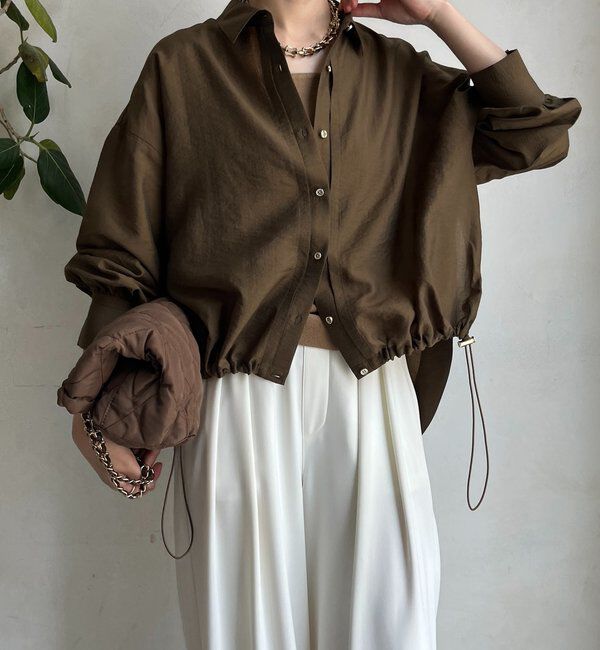  「襟付シアースピンドルブラウス」|シャツ・ブラウス|