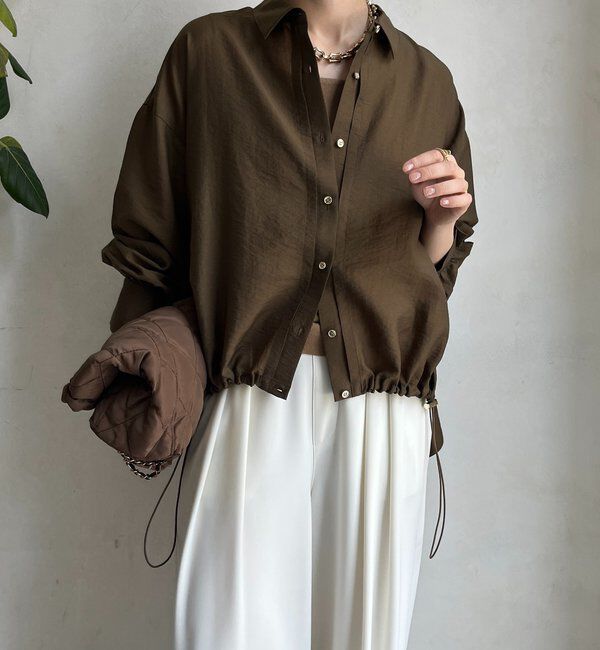  「襟付シアースピンドルブラウス」|シャツ・ブラウス|