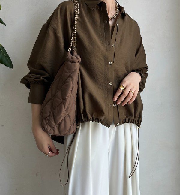  「襟付シアースピンドルブラウス」|シャツ・ブラウス|