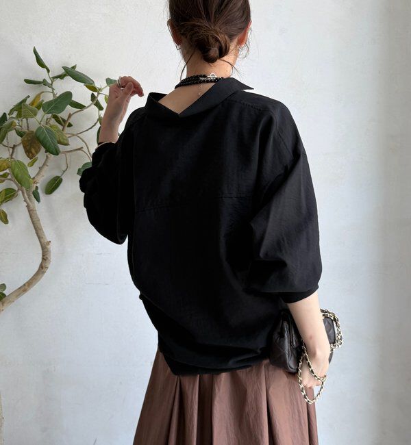  「襟付シアースピンドルブラウス」|シャツ・ブラウス|