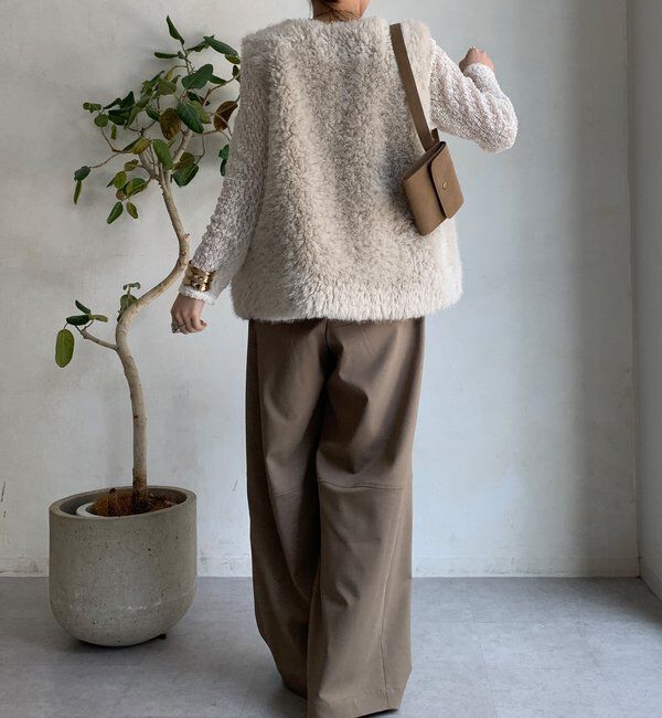  「フェイクカシミヤファーベスト」|ベスト・ジレ|