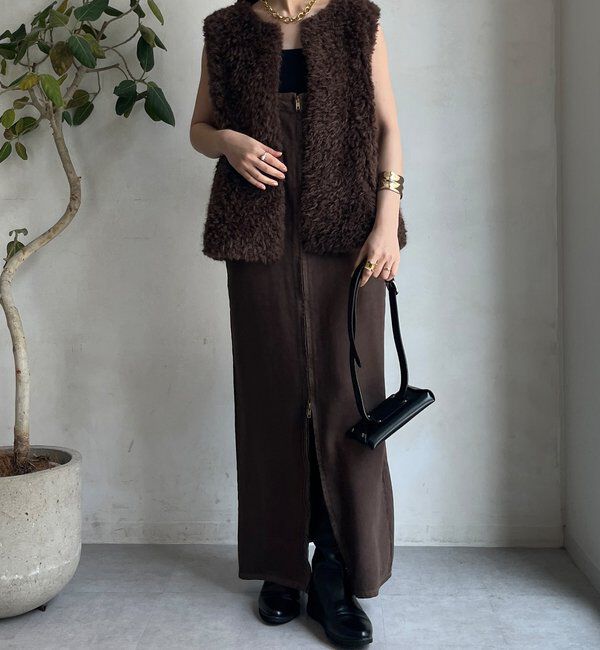  「フェイクカシミヤファーベスト」|ベスト・ジレ|