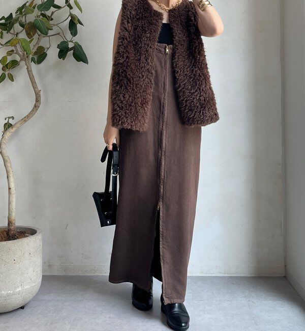  「フェイクカシミヤファーベスト」|ベスト・ジレ|