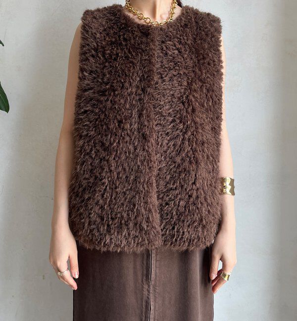  「フェイクカシミヤファーベスト」|ベスト・ジレ|