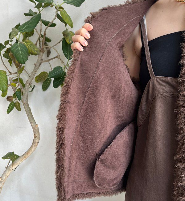  「フェイクカシミヤファーベスト」|ベスト・ジレ|