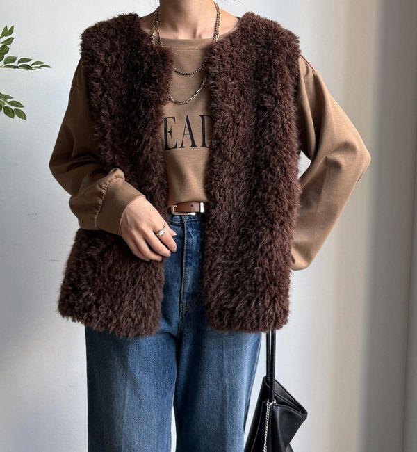  「フェイクカシミヤファーベスト」|ベスト・ジレ|