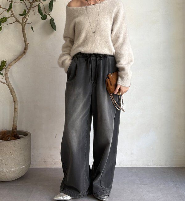  「【デニムなのにスウェット!?】デニムスウェットパンツ」|チノ|