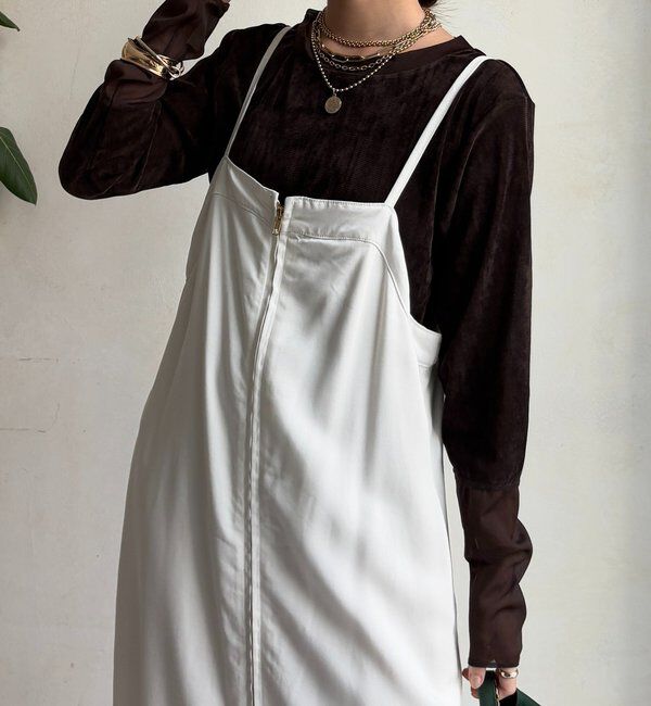  「【新色追加】チュールフロッキーシアー切替TEE」|Tシャツ・カットソー|