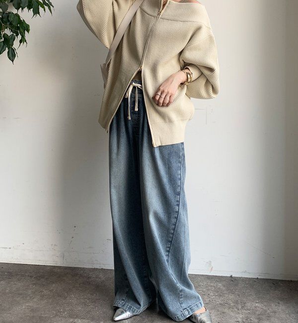  「フロントジップニット」|ニット・セーター|