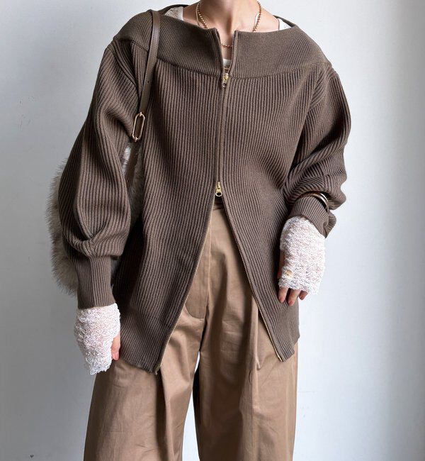  「フロントジップニット」|ニット・セーター|