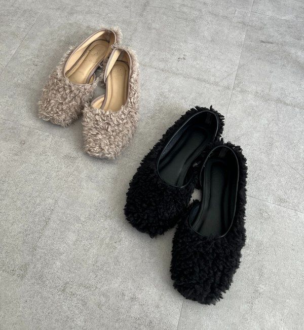  「サイドオープンボアフラットシューズ」|その他|