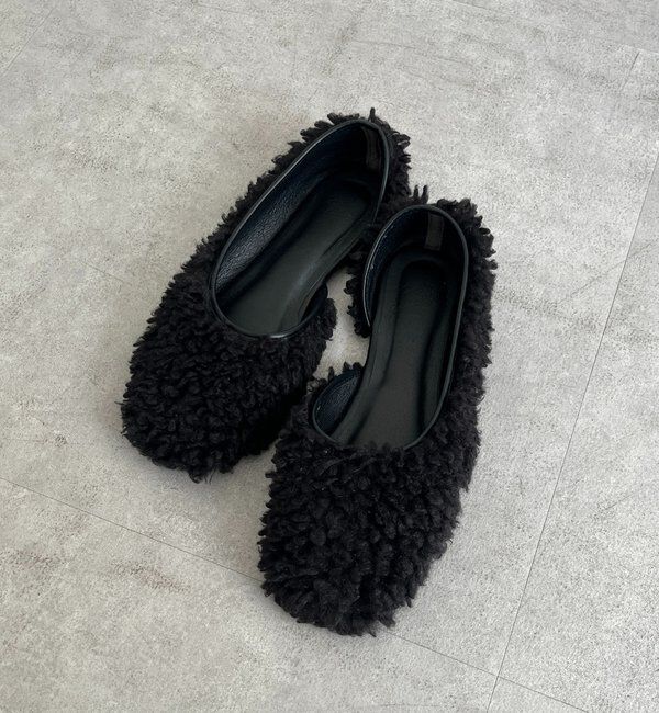  「サイドオープンボアフラットシューズ」|その他|