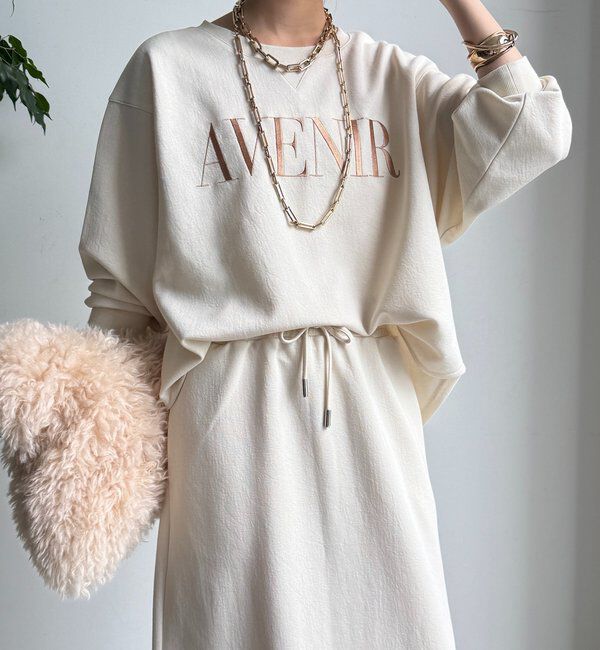  「セットアップラグランロゴ刺繍プルオーバー」|Tシャツ・カットソー|アイボリー