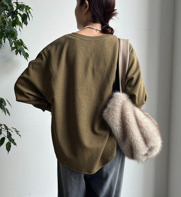  「セットアップラグランロゴ刺繍プルオーバー」|Tシャツ・カットソー|