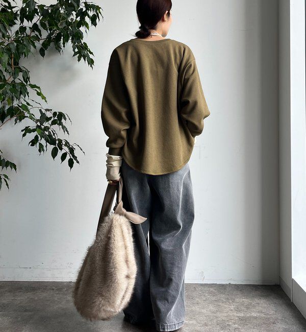  「セットアップラグランロゴ刺繍プルオーバー」|Tシャツ・カットソー|