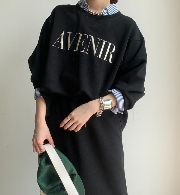  「セットアップラグランロゴ刺繍プルオーバー」|Tシャツ・カットソー|ブラック