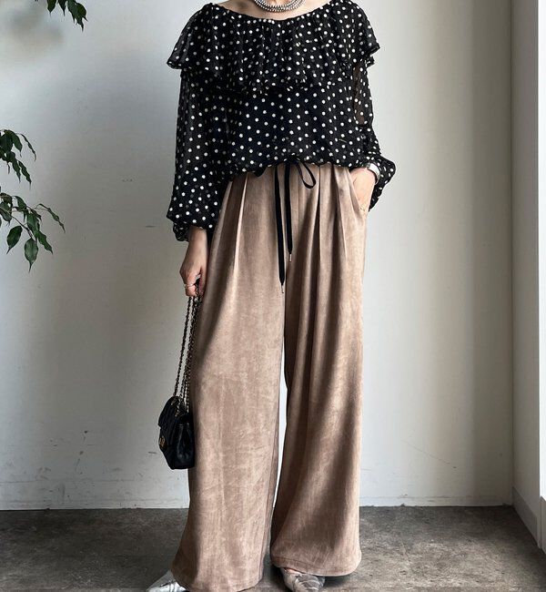  「スウェードタックパンツ」|チノ|