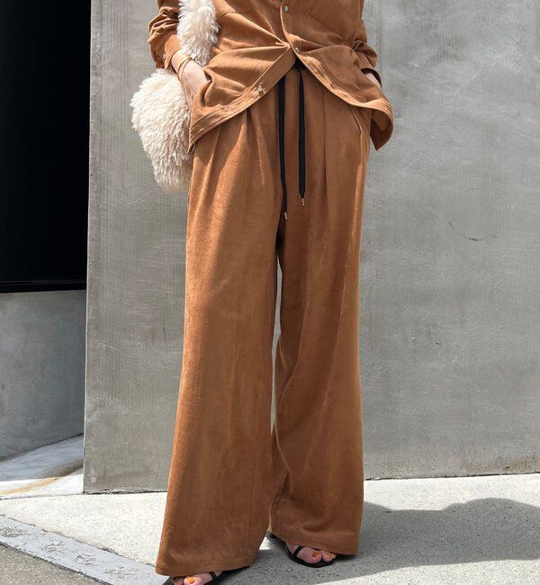  「スウェードタックパンツ」|チノ|