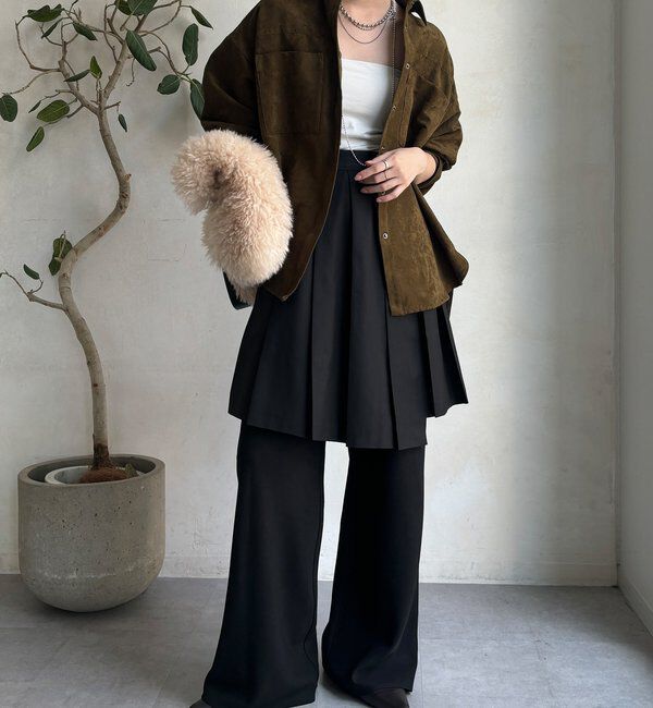  「ミドル丈プリーツスカート」|スカート|