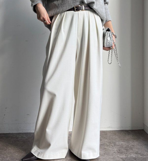  「ウォームタックワイドパンツ」|チノ|