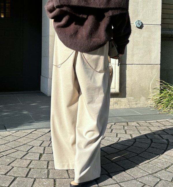  「ウォームタックワイドパンツ」|チノ|