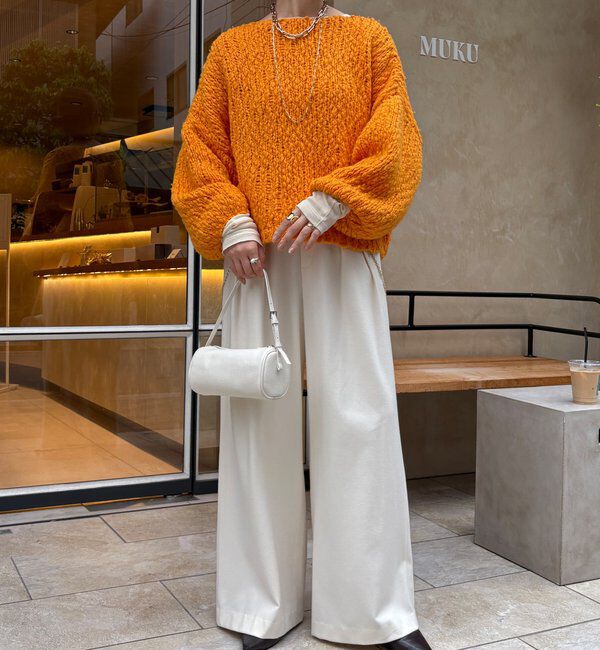  「ウールスラブロービングニット」|ニット・セーター|