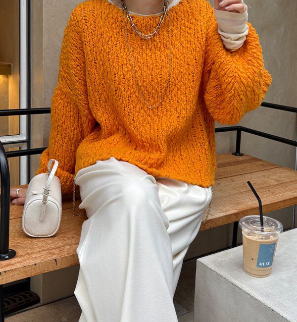  「ウールスラブロービングニット」|ニット・セーター|