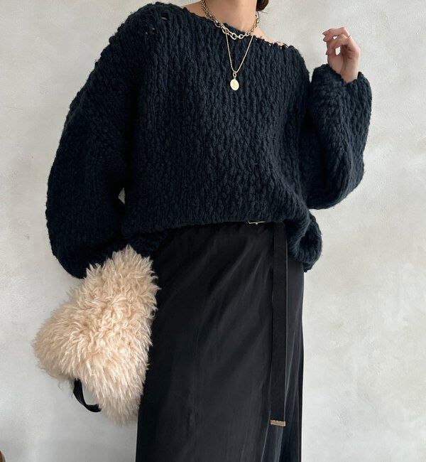  「ウールスラブロービングニット」|ニット・セーター|