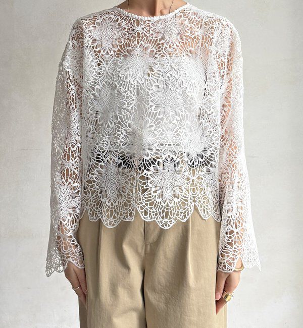  「レーススカラブラウス」|シャツ・ブラウス|