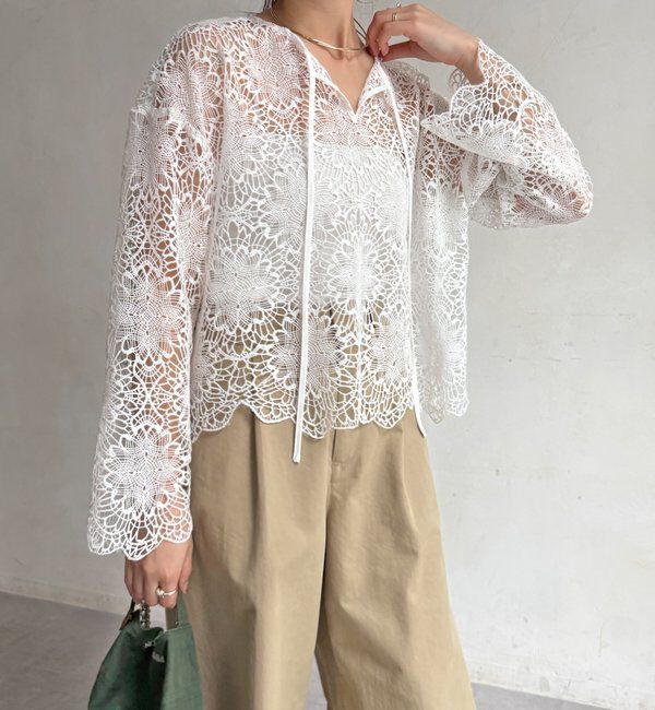  「レーススカラブラウス」|シャツ・ブラウス|