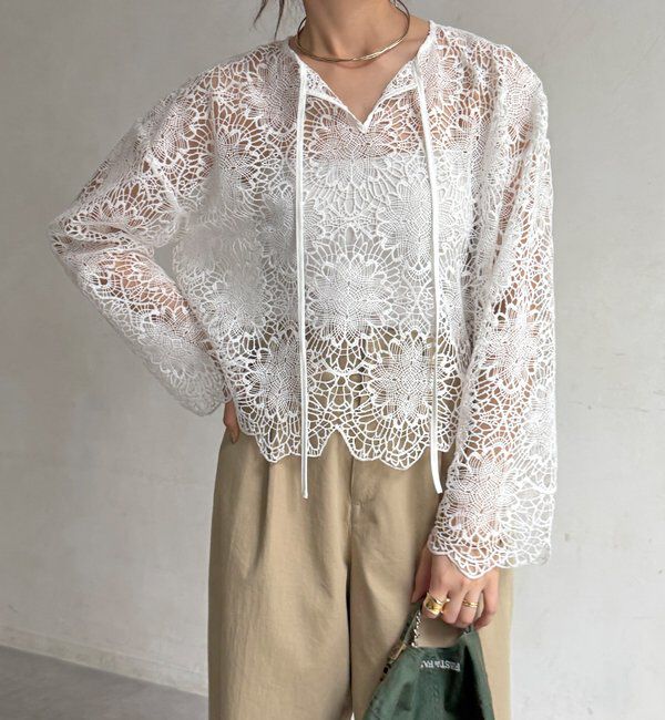  「レーススカラブラウス」|シャツ・ブラウス|